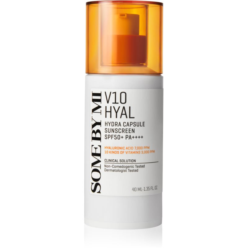 Some By Mi V10 Hyal Hydra Capsule Sunscreen ochranný krém pre citlivú a intolerantnú pleť SPF 50 40 ml