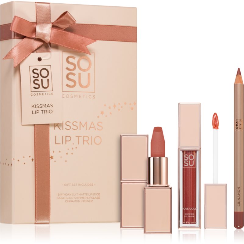 SOSU Cosmetics Kissmas Lip Trio darčeková sada (na pery)