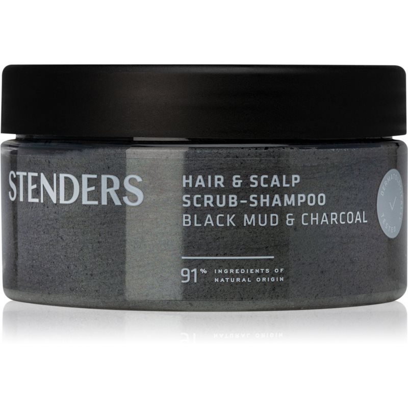 STENDERS Black Mud  Charcoal čistiaci peeling na vlasy a vlasovú pokožku 300 g