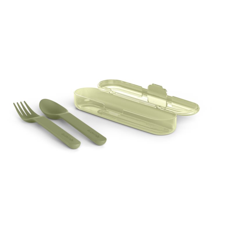 Suavinex Go Natural Cutlery Set príbor 12 m Green 3 ks