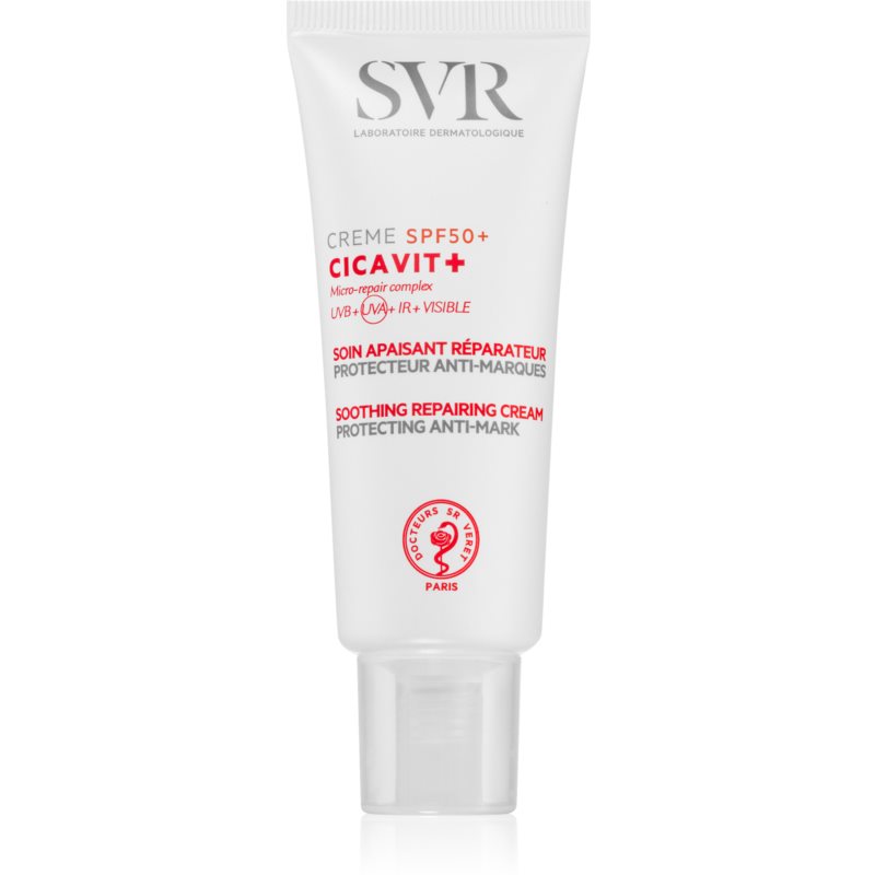 SVR Cicavit upokojujúci a regeneračný krém s vysokou UV ochranou SPF 50 40 ml