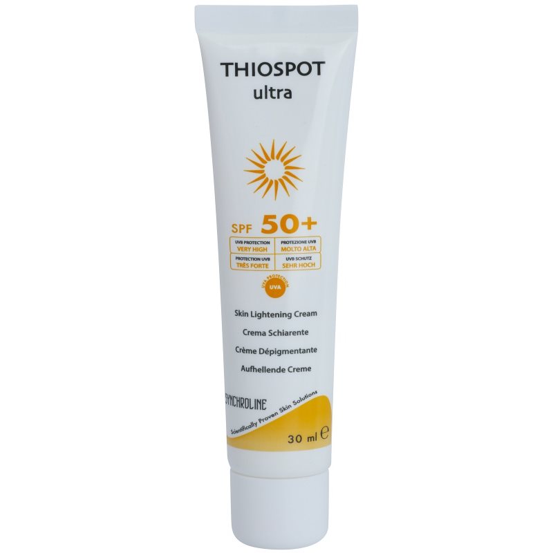 Synchroline Thiospot Ultra rozjasňujúci krém pre pleť s hyperpigmentáciou SPF 50 30 ml