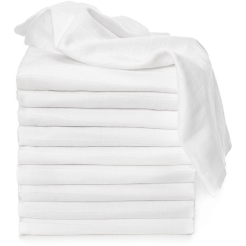 T-TOMI TETRA Cloth Diapers EXCLUSIVE COLLECTION White látkové plienky White 70x70 cm 10 ks