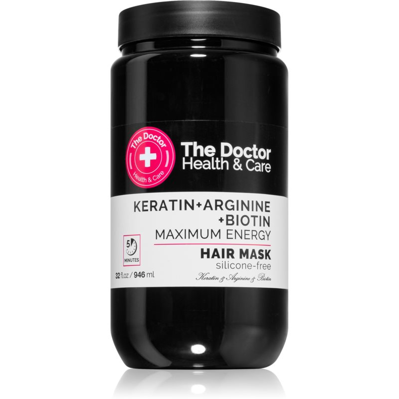 The Doctor Keratin  Arginine  Biotin Maximum Energy keratínova maska na vlasy 946 ml