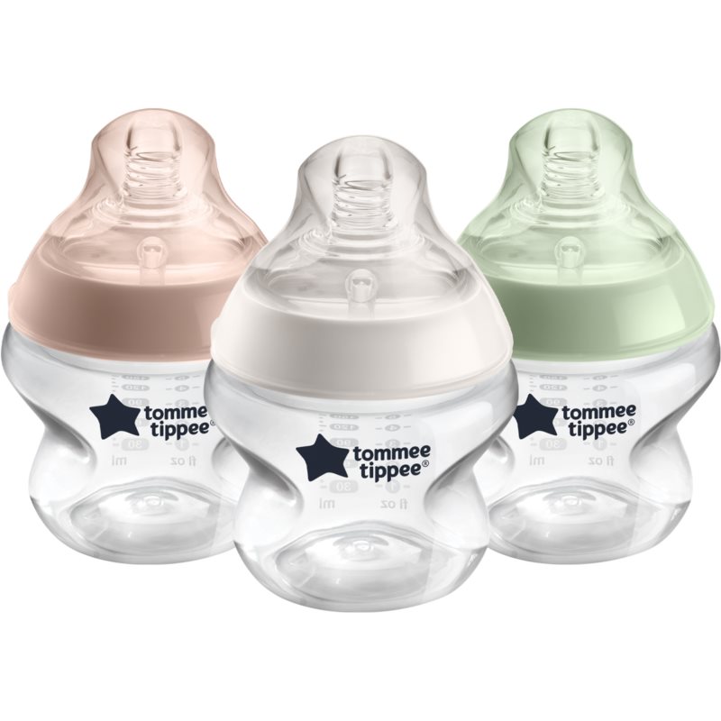 Tommee Tippee Closer To Nature Anti-colic Baby Bottles Set dojčenská fľaša Slow Flow 0m 3x150 ml