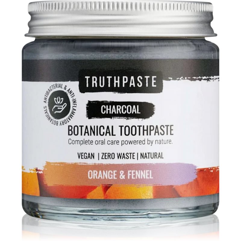 Truthpaste Charcoal prírodná zubná pasta Fennel  Orange 100 ml