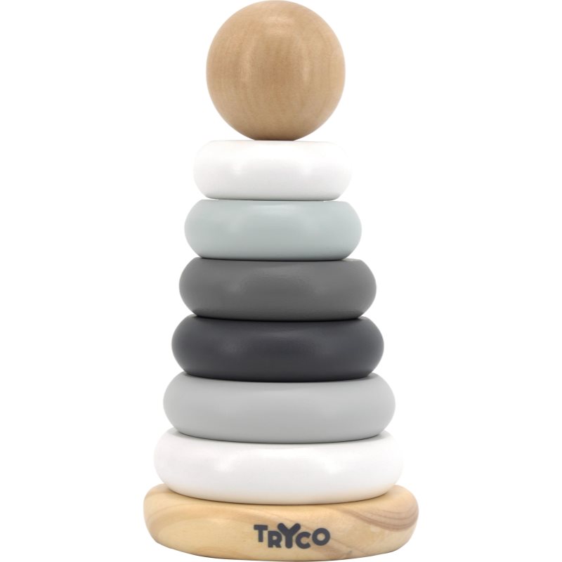 Tryco Wooden Ring Piramid hračka z dreva 10m 1 ks