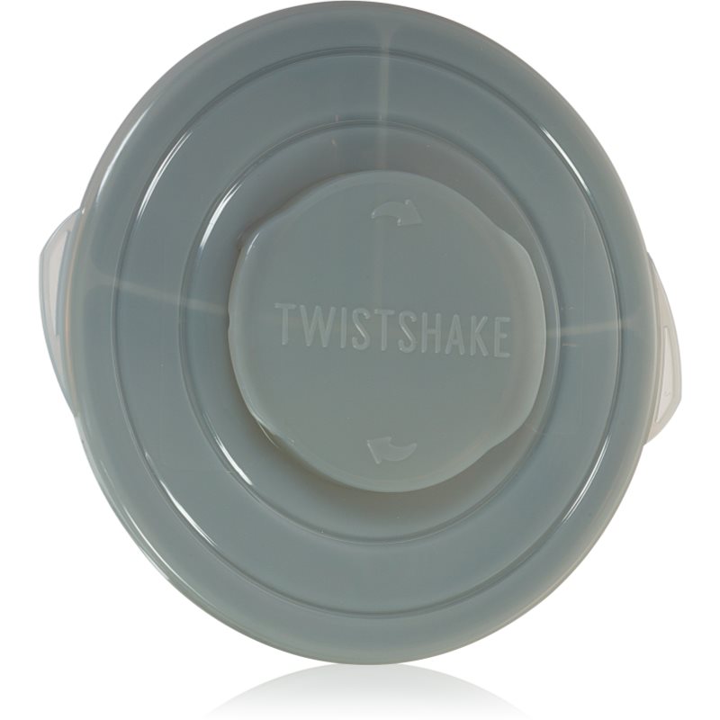 Twistshake Divided Plate delený tanier s viečkom Grey 6 m 1 ks