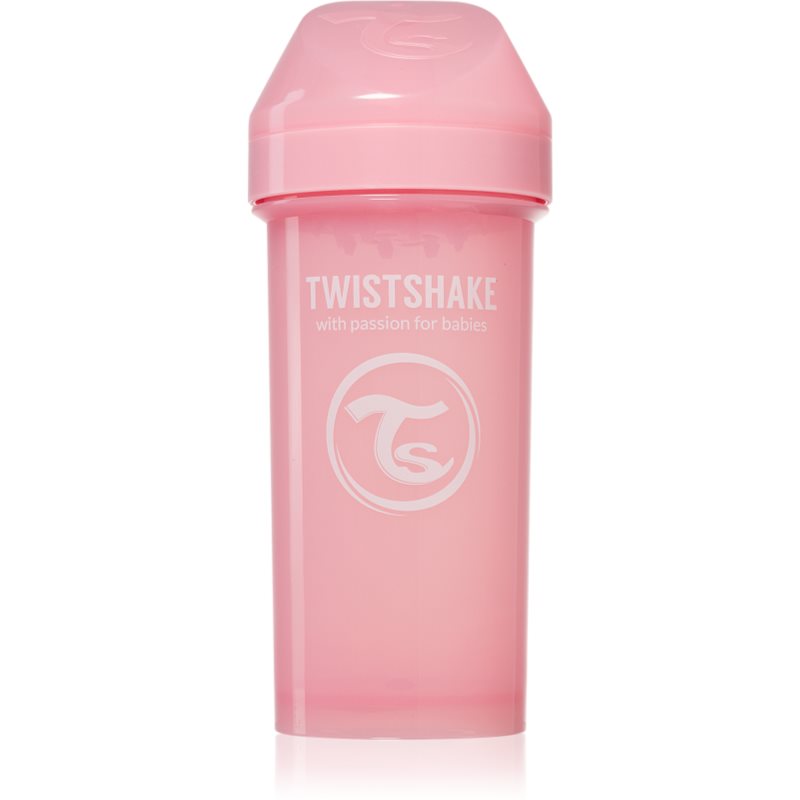 Twistshake Kid Cup Pink detská fľaša 12 m 360 ml