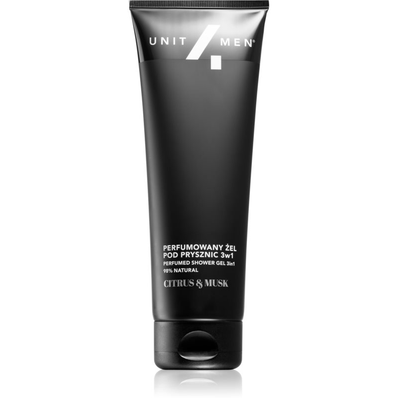 Unit4Men Perfumed shower gel 3 v 1 šampón, kondicionér a sprchový gél s parfumáciou Citrus and Musk 200 ml