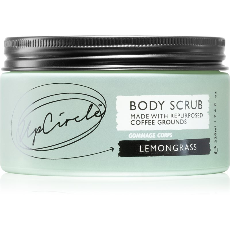 UpCircle Body Scrub Lemongrass kávový telový peeling do sprchy 220 ml
