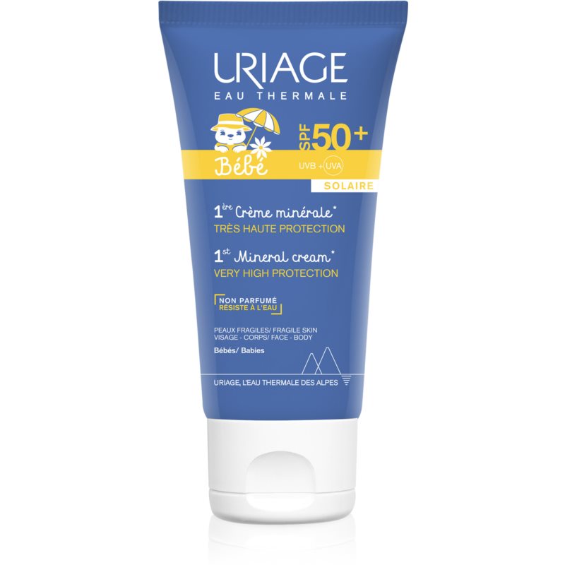 Uriage Bébé 1st Mineral Cream SPF 50 minerálny krém na opaľovanie SPF 50 50 ml