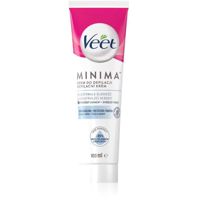 Veet Minima Sensitive Skin depilačný krém pre citlivú pokožku aloe vera a vitamín E 100 ml