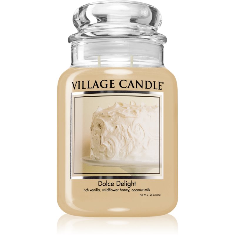 Village Candle Dolce Delight vonná sviečka (Glass Lid) 602 g