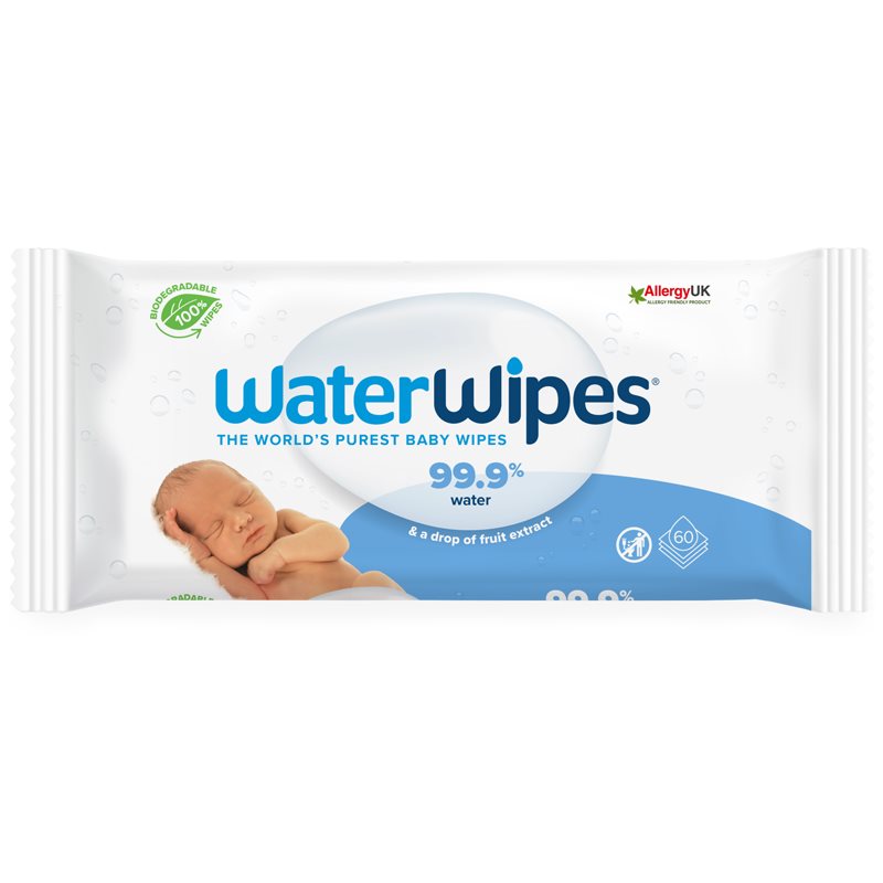 Water Wipes Baby Wipes detské jemné vlhčené obrúsky 60 ks