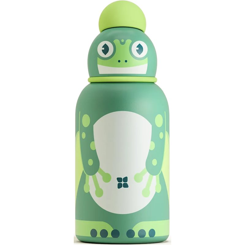 Waterdrop Steel Toddler fľaša na vodu z nehrdzavejúcej ocele pre deti Freddy Frog 400 ml