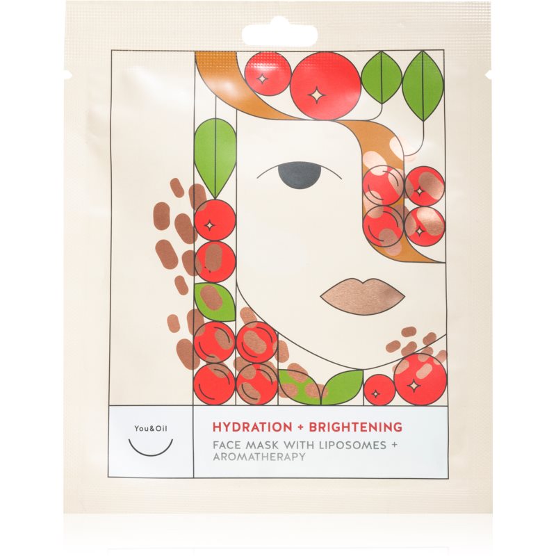 YouOil Hydration  Brightening plátenná maska pre rozjasnenie a hydratáciu 25 ml
