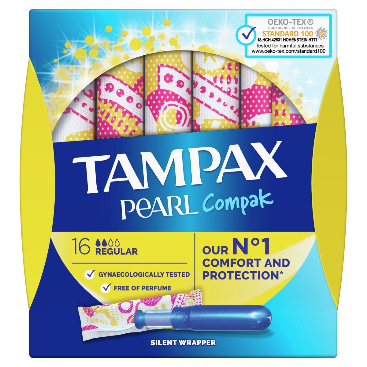 Tampax Compak Pearl Regular Tampóny S Aplikátorom 16ks