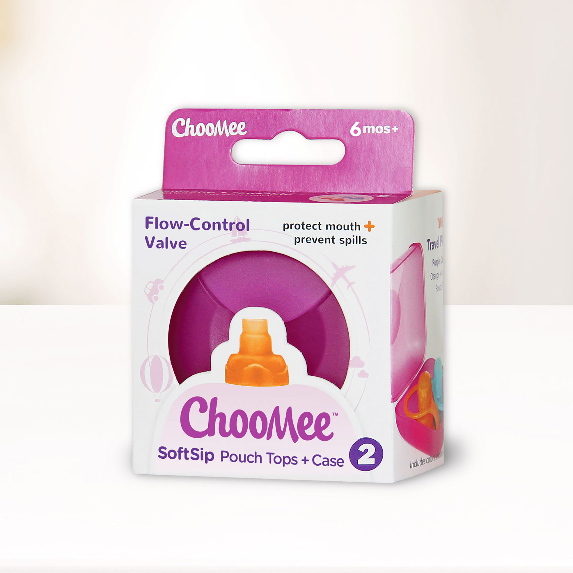 ChooMee SoftSip náustky na kapsičku 2ks v puzdre - Orange  Aqua