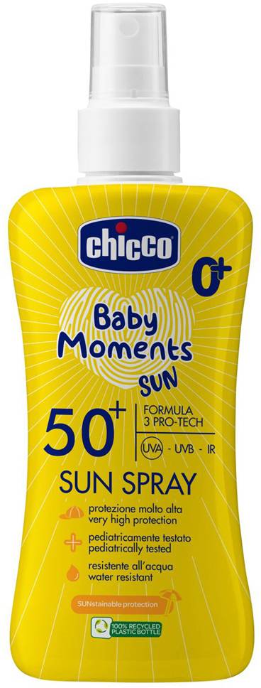 CHICCO Sprej detský na opaľovanie SPF50, 150 ml 0m