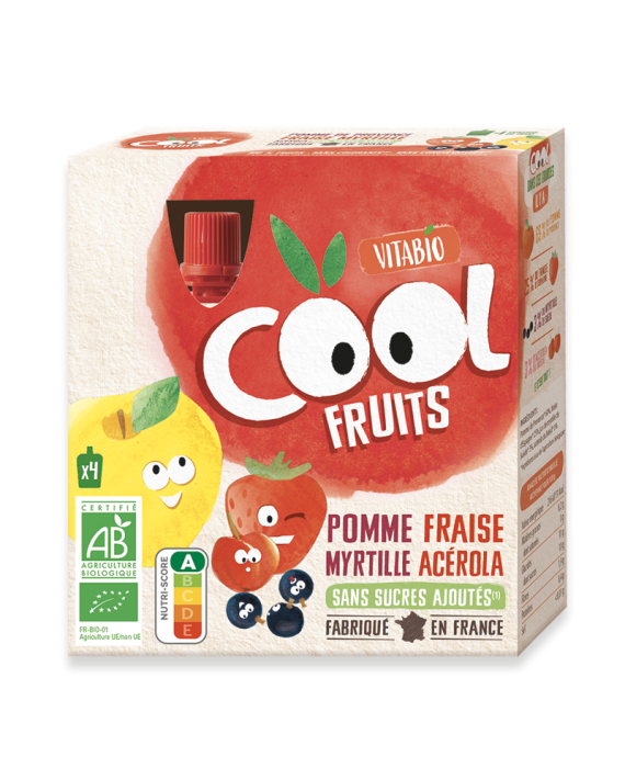 VITABIO Cool Fruits BIO vrecko jablko, jahody, čučoriedky