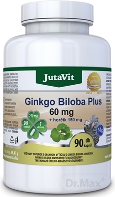 JutaVit Ginkgo Biloba Plus 60 mg  horčík 150 mg