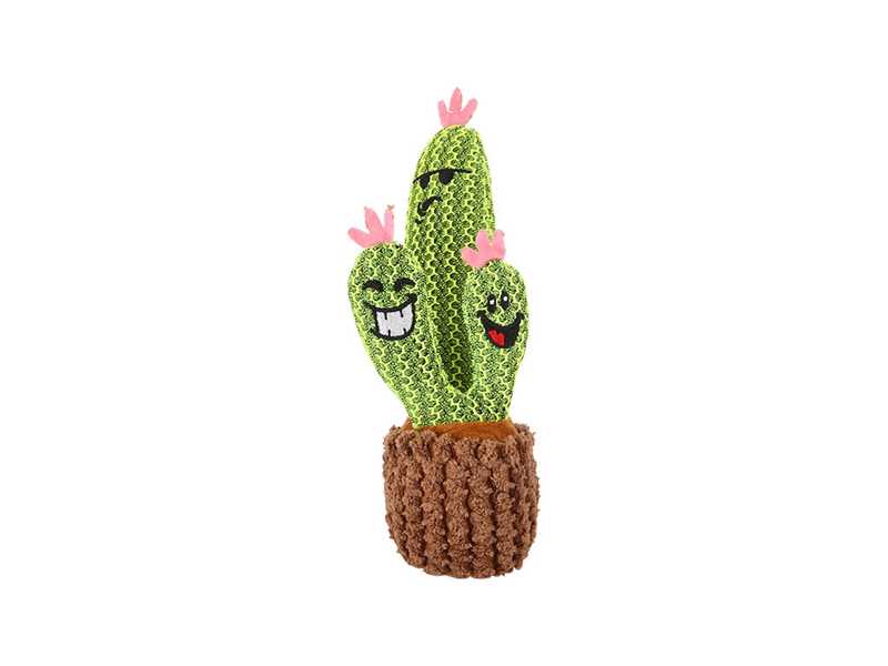 Huhubamboo Plyšová Hračka Kaktus s Kvetináčom 20,32cm