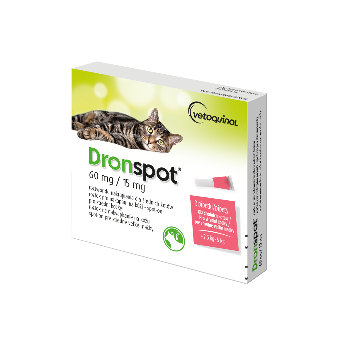 Dronspot 60 mg15 mg spot-on (2 pipety)