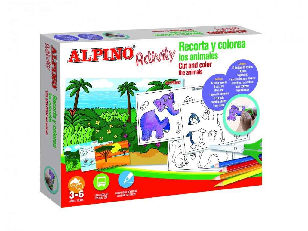 ALPINO Alpino Activity vystrihujte a vyfarbujte zvieratá