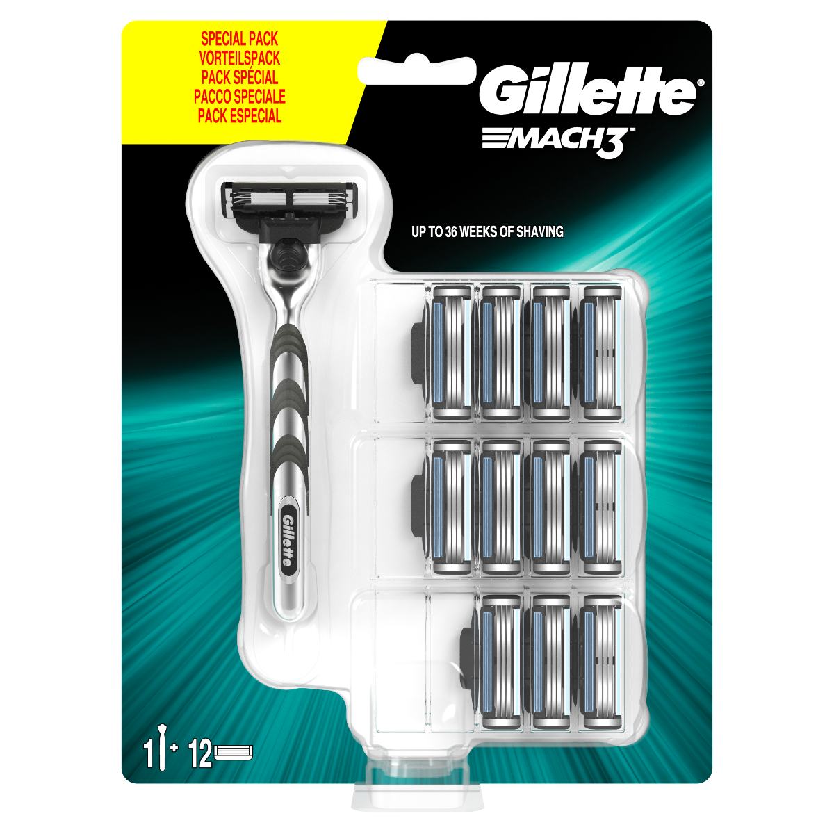 Gillette Mach3 Special pack Strojček  náhradné hlavice
