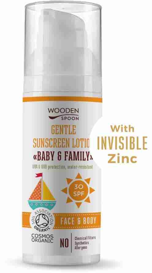Wooden Spoon Opaľovacie telové mlieko Baby  Family SPF30 50 ml