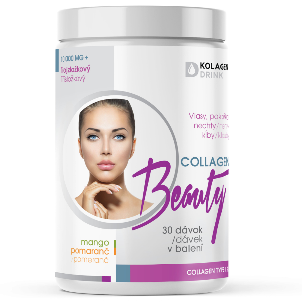 KolagenDrink Collagen Beauty trojzložkový hydrolyzovaný rybí kolagén typu 1, 2  3