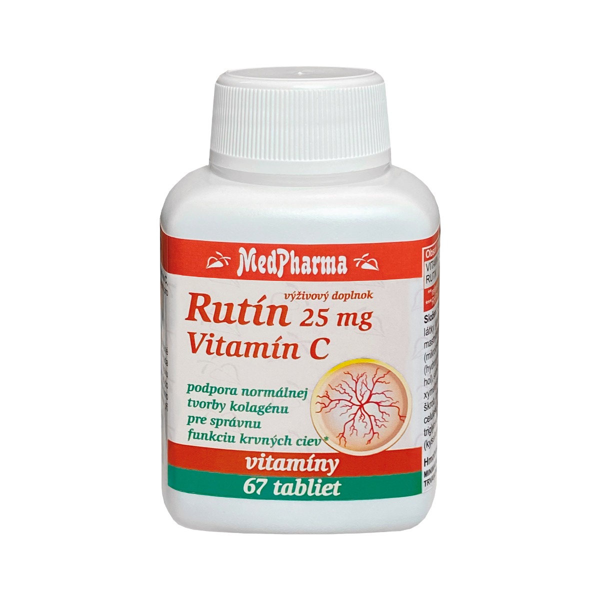 MedPharma Rutín 25 mg  vitamín C 100 mg