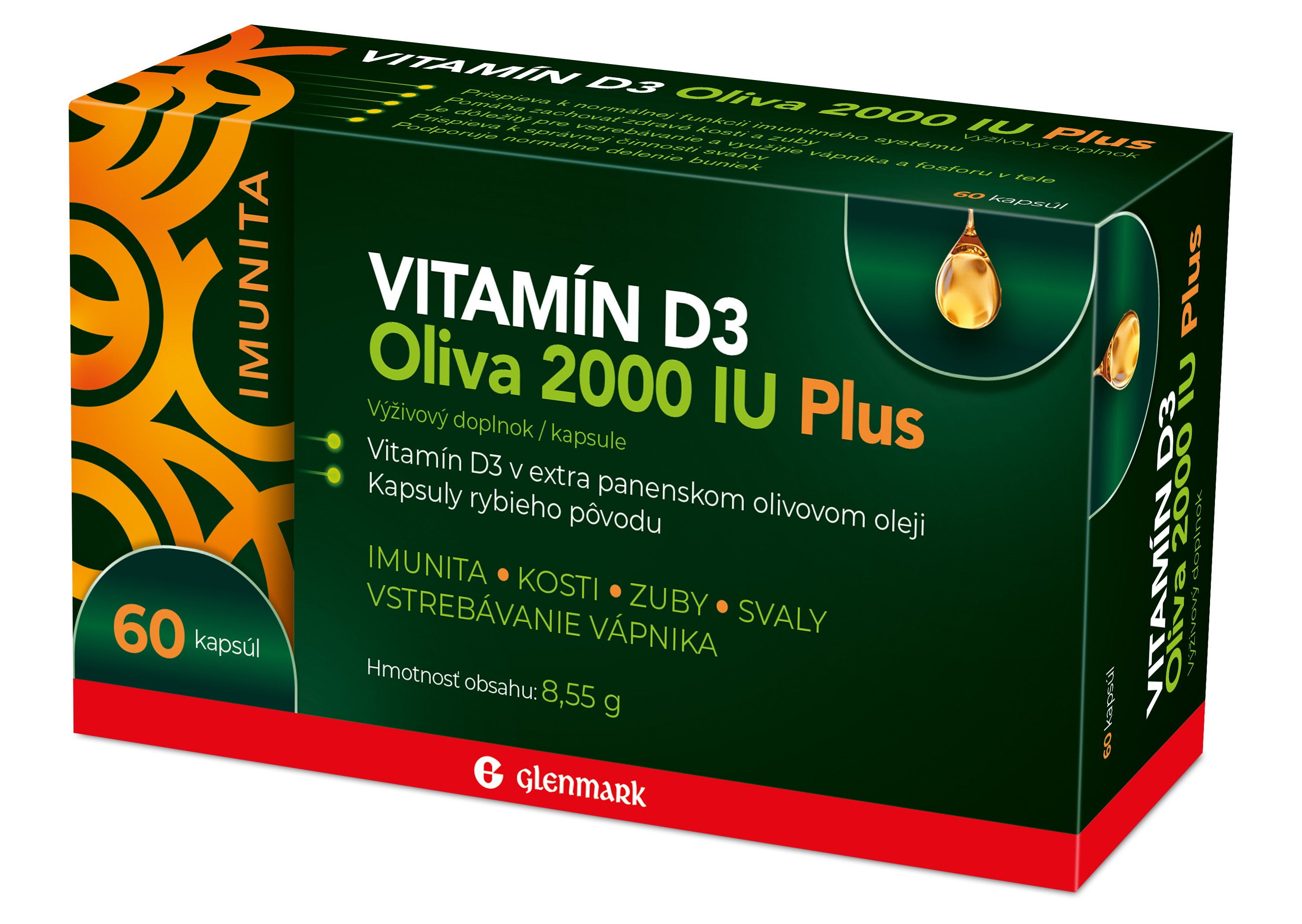 Vitamín D3 OLIVA 2000 IU PLUS