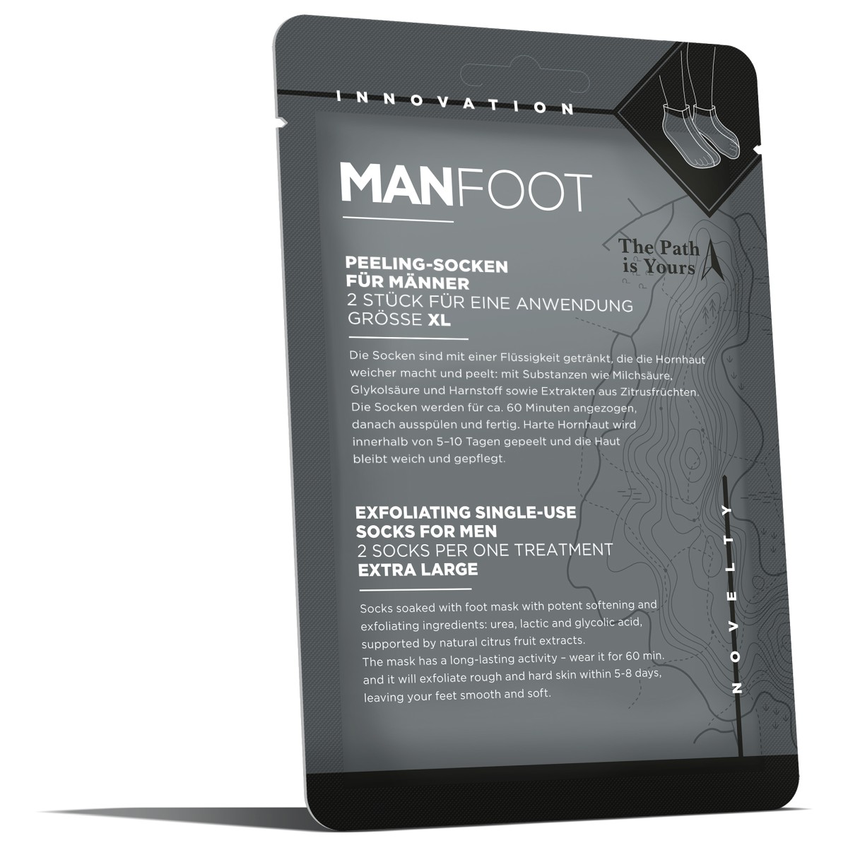 ManFoot Exfoliačné ponožky pre mužov XL