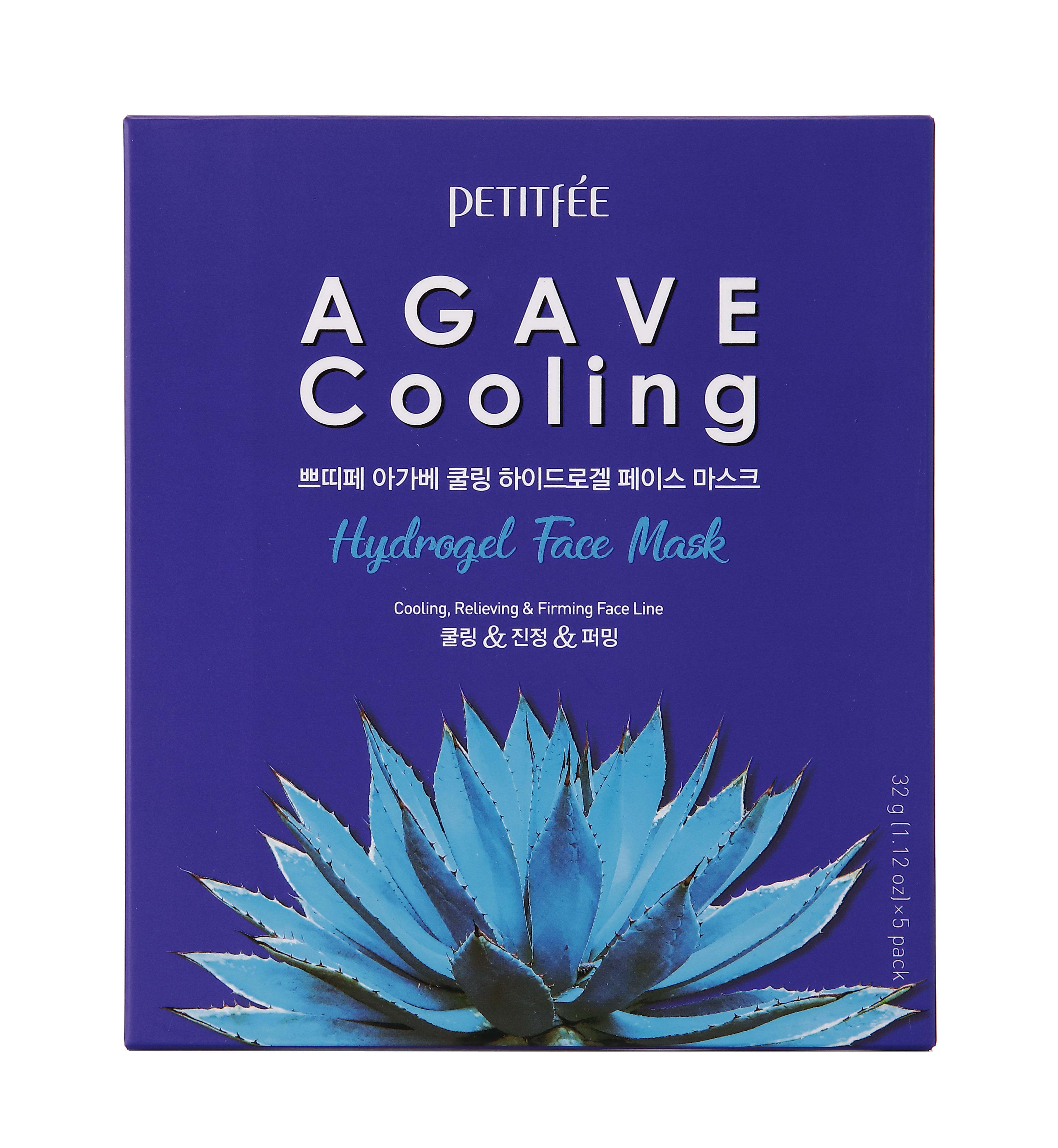Petitfee  Koelf Agave Cooling Hydrogel Face Mask 32 g * 5 sheets
