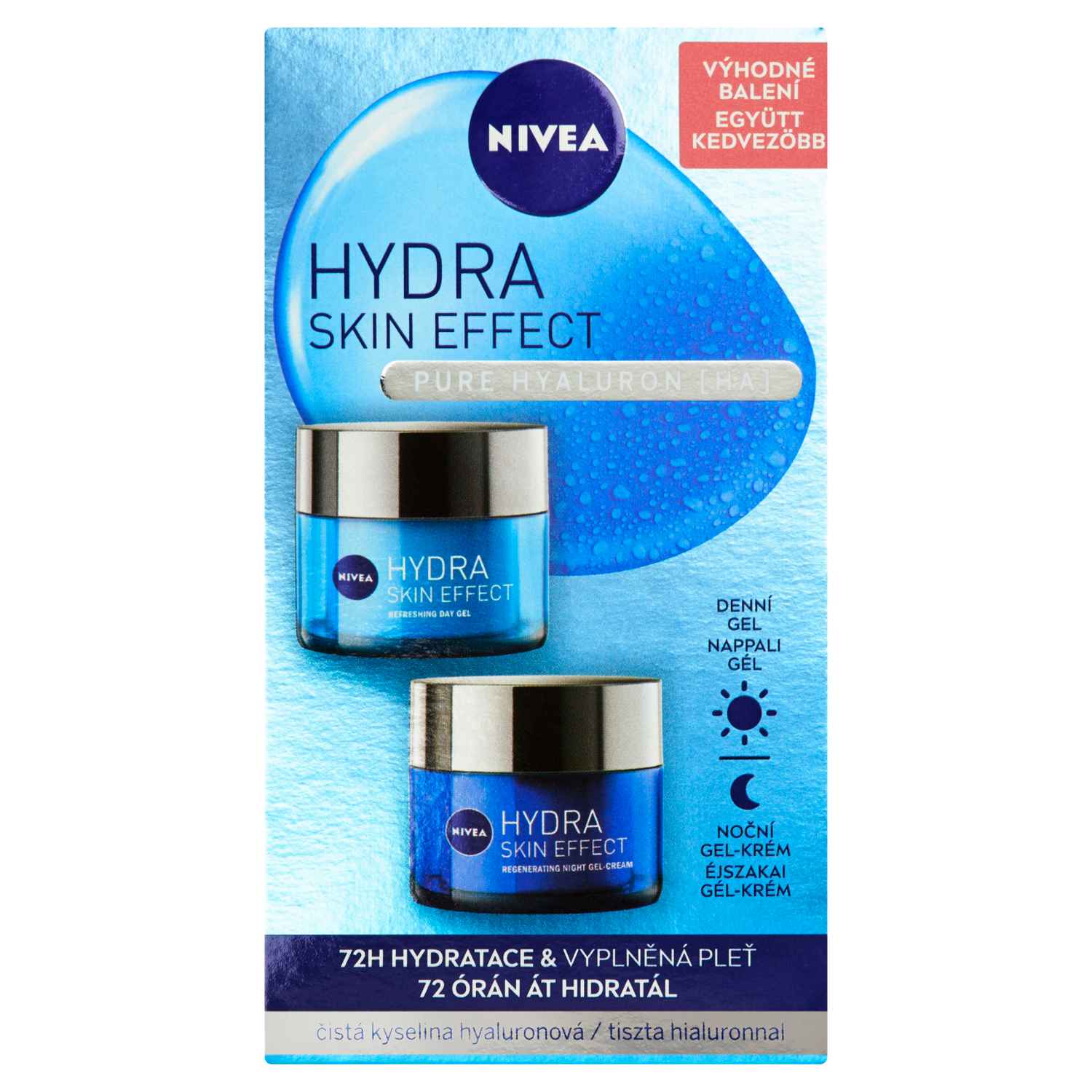 Nivea Hydratačný denný  nočný gél Hydra Skin Effect 2x50ml