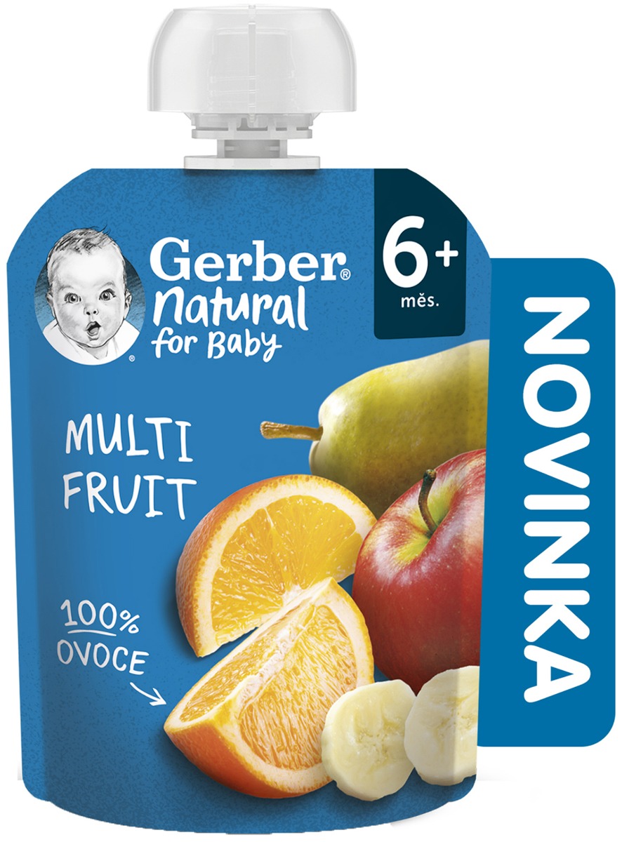 Gerber Natural Kapsička Multifruit; ovocná desiata (od ukonč. 6. mesiaca)