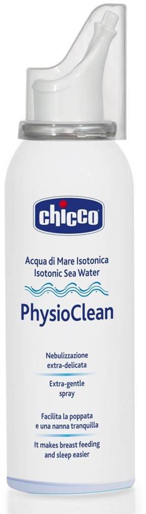 CHICCO Sprej do nosa izotonický s morskou vodou PhysioClean na hygienu nosa 100ml, 6m