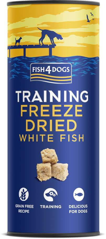 FISH4DOGS Tréningové maškrty pre psy mrazom sušená biela ryba 25g