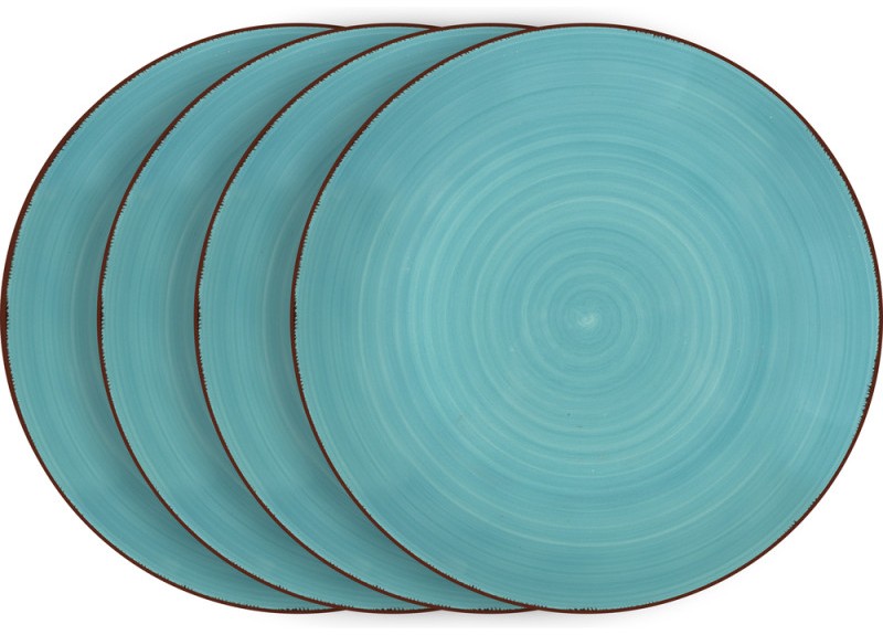 Lamart Set modrých plytkých tanierov 4ks HAPPY LT9052