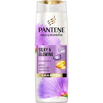 Pantene Pro-V Silky  Glowing Šampón S Biotínom  Hydrolyzovaným Hodvábnym Proteínom 300ml