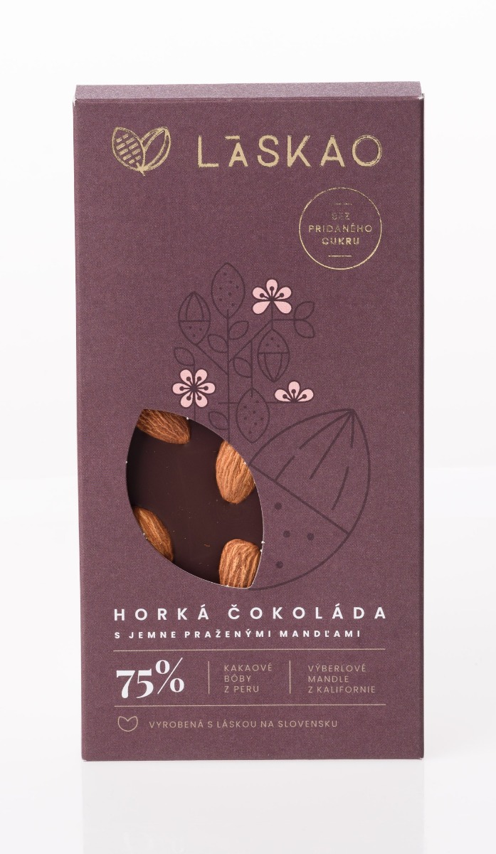 Laskao Horká čokoláda s mandľami