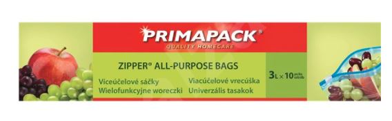 Primapack Zipper® Viacúčelové vrecúška 3L10ks