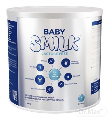 BABYSMILK LACTOSE FREE následná dojčenská mliečna výživa v prášku, s Colostrom (od 6 mesiacov)