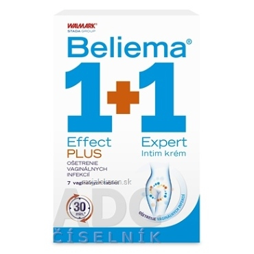 BELIEMA Effect Plus intímny krém 30 ml  vaginálne tablety 7 kusov