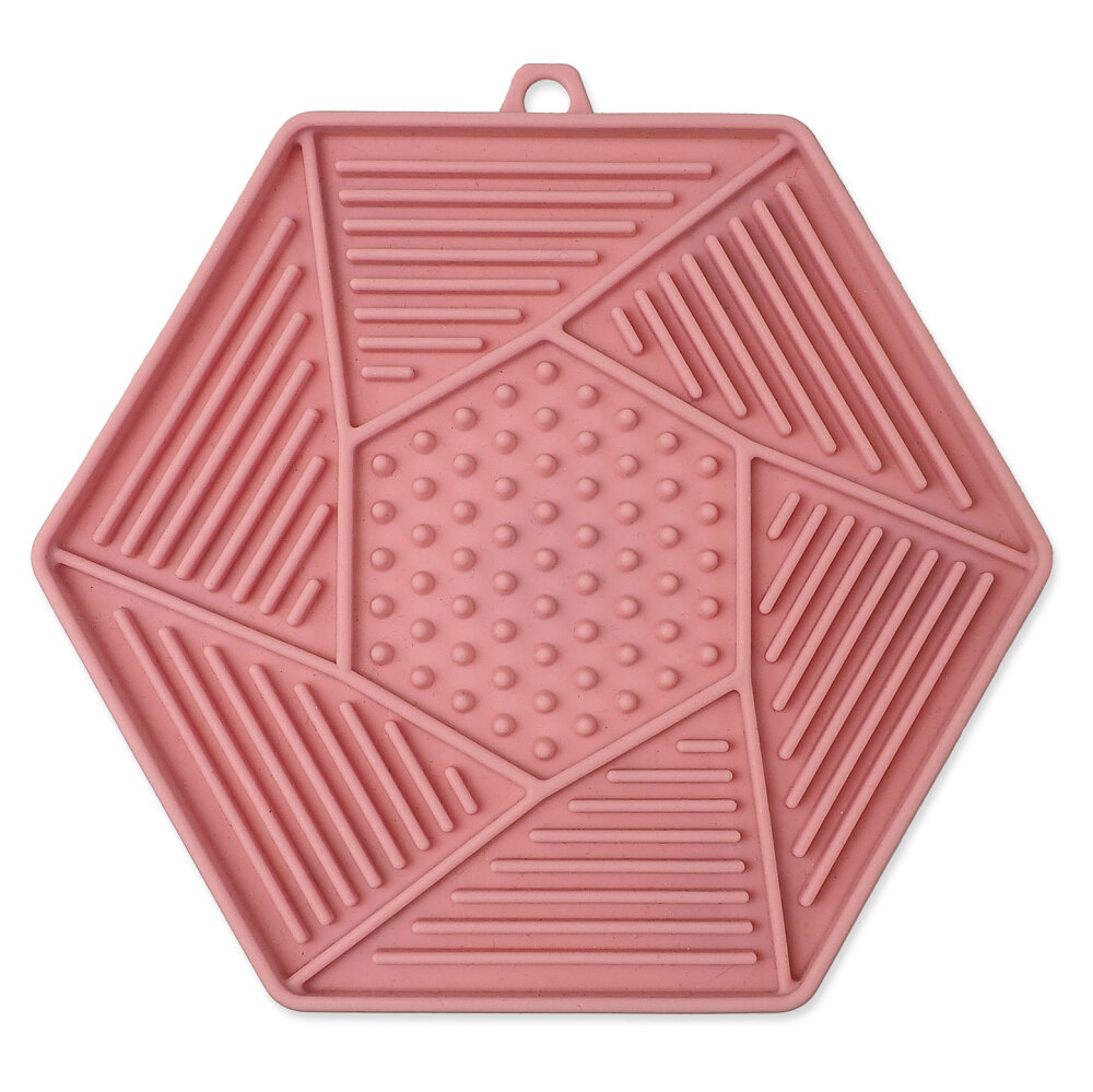 EPIC PET Lick  Snack lízacia podložka hexagon svetlo ružový 17 x 15 cm