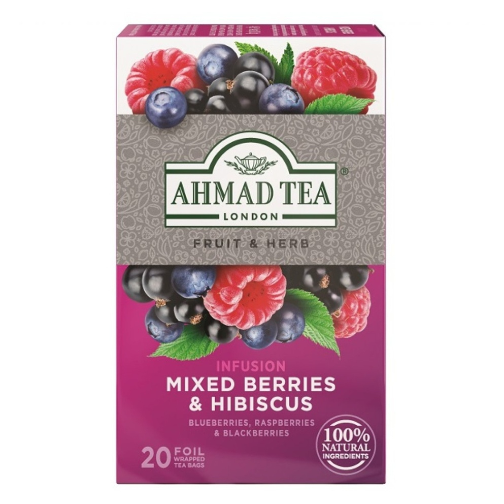 AHMAD TEA Mixed Berries  Hibiscus ovocný čaj 20 sáčkov