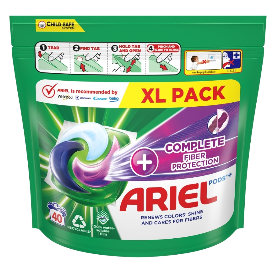 ARIEL Complete Fiber Protection All-in-1 PODS Kapsuly na pranie 40 PD