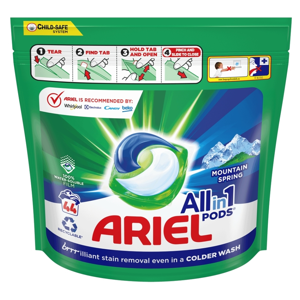 ARIEL Mountain Spring All-in-1 PODS Kapsuly na pranie 44 PD